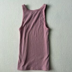 Faherty Sleeveless Ribbed Pink Tank XS